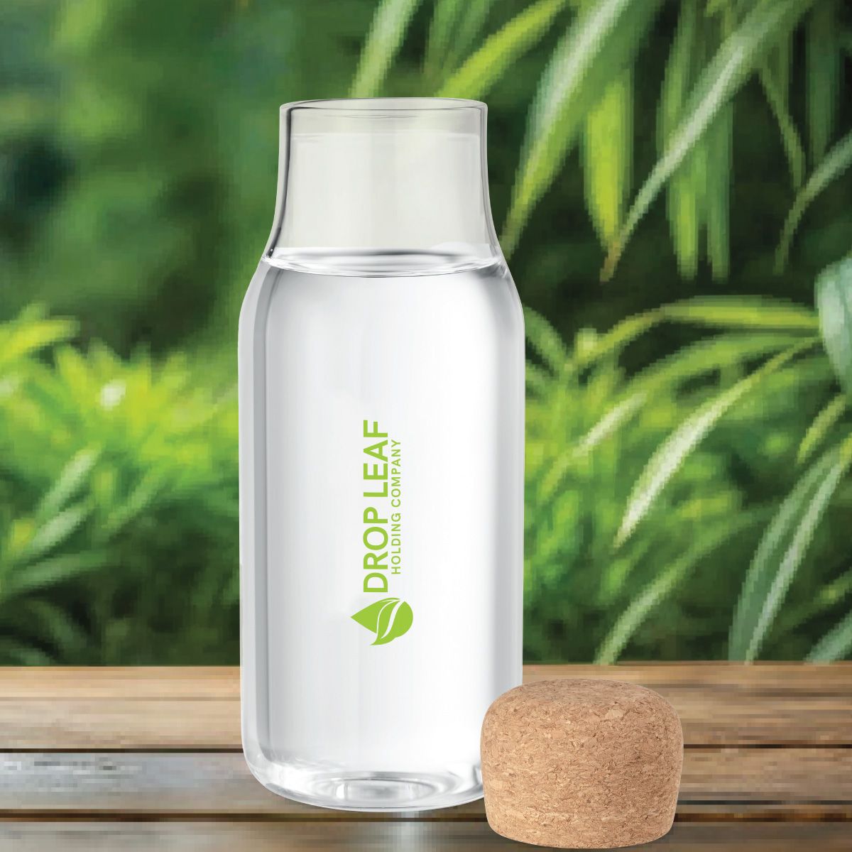 650ml Natural Glass Water Bottle