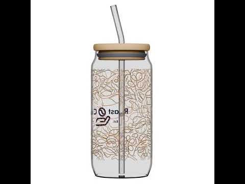 Okiyo Natsu Glass &amp; Bamboo Tumbler &amp; Straw - 500ml