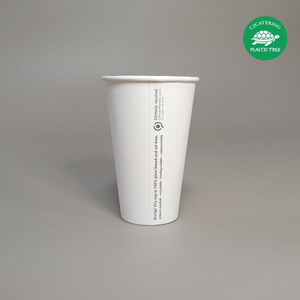 COPO BRANCO "PLASTIC FREE" 480 ML /16 Oz , Ø 90 mm.
