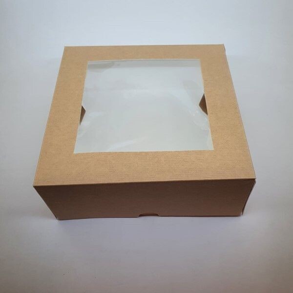 CAIXA PARA PASTELARIA COM JANELA 18 x 18 x 7.5 cm