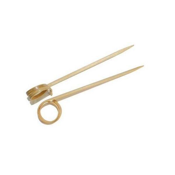 ESPETO ESPIRAL EM BAMBU 12 cm