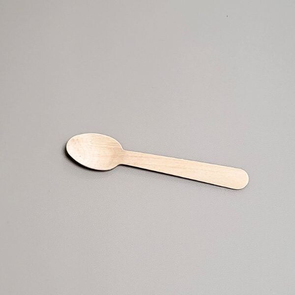 COLHER SOBREMESA EM MADEIRA 14 cm