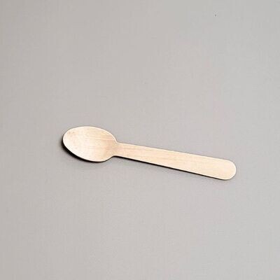 COLHER SOBREMESA EM MADEIRA 14 cm