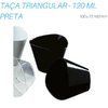 TAÇA TRIANGULAR PRETA 120 ml