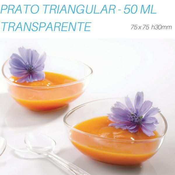 PRATO TRIANGULAR TRANSPARENTE