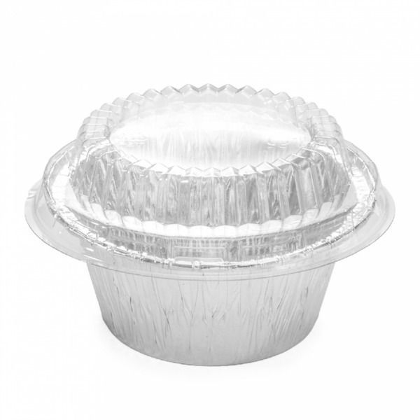 Taça em alumínio c/ tampa PET 157 ml
