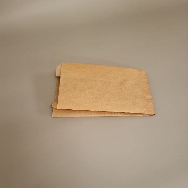 SAQUETA EM PAPEL KRAFT ANTI-GORDURA 14 + 7 x 22 cm