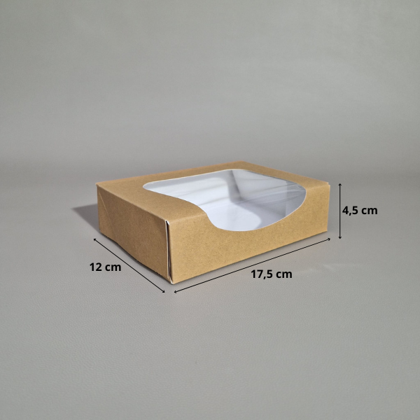 CAIXA SUSHI COM JANELA 17,5 x 12 x 4,5 cm
