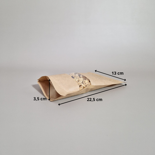 BOLSA COM JANELA E AUTO- FECHO - 250 gr