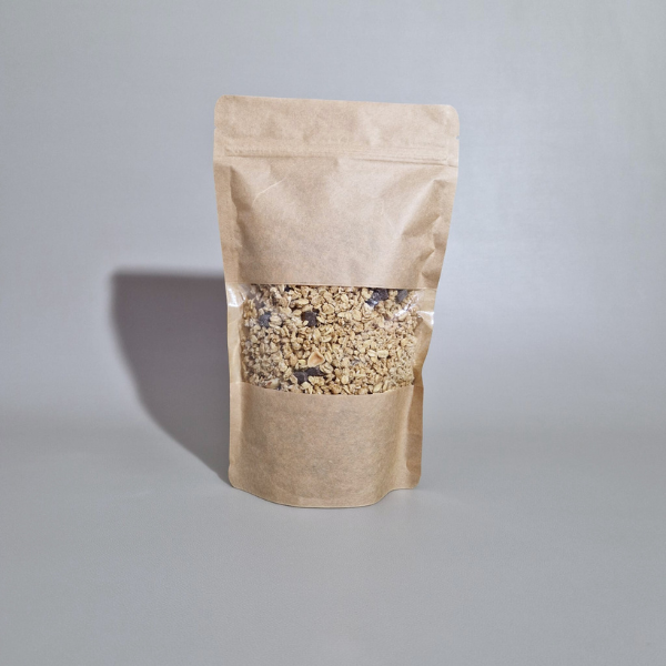 BOLSA COM JANELA E AUTO-FECHO - 500 gr