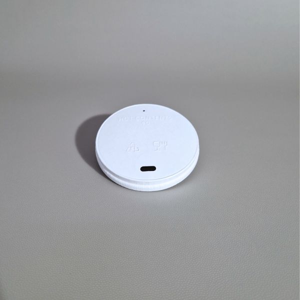 TAMPA BRANCA COM ORIFÍCIO PARA COPOS  Ø90mm