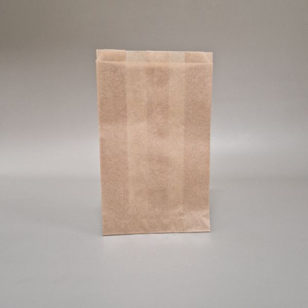 SAQUETA EM PAPEL KRAFT 14 + 7 x 22 cm