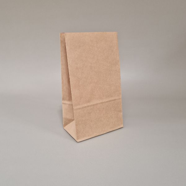 SACO "AMERICANO" EM PAPEL KRAFT 14 + 8 x 24 cm