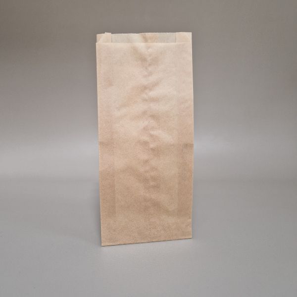 SAQUETA EM PAPEL KRAFT ANTI-GORDURA 12 + 4 x 26 cm