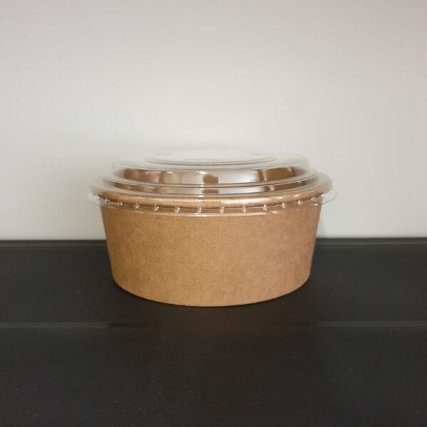 SALADEIRA EM CARTÃO KRAFT, TAMPA EM PP, 750 ml SALADEIRA EM CARTÃO KRAFT, TAMPA EM PP, 750 ml