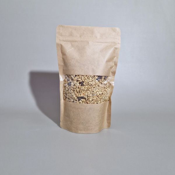 BOLSA COM JANELA E AUTO-FECHO - 500 gr