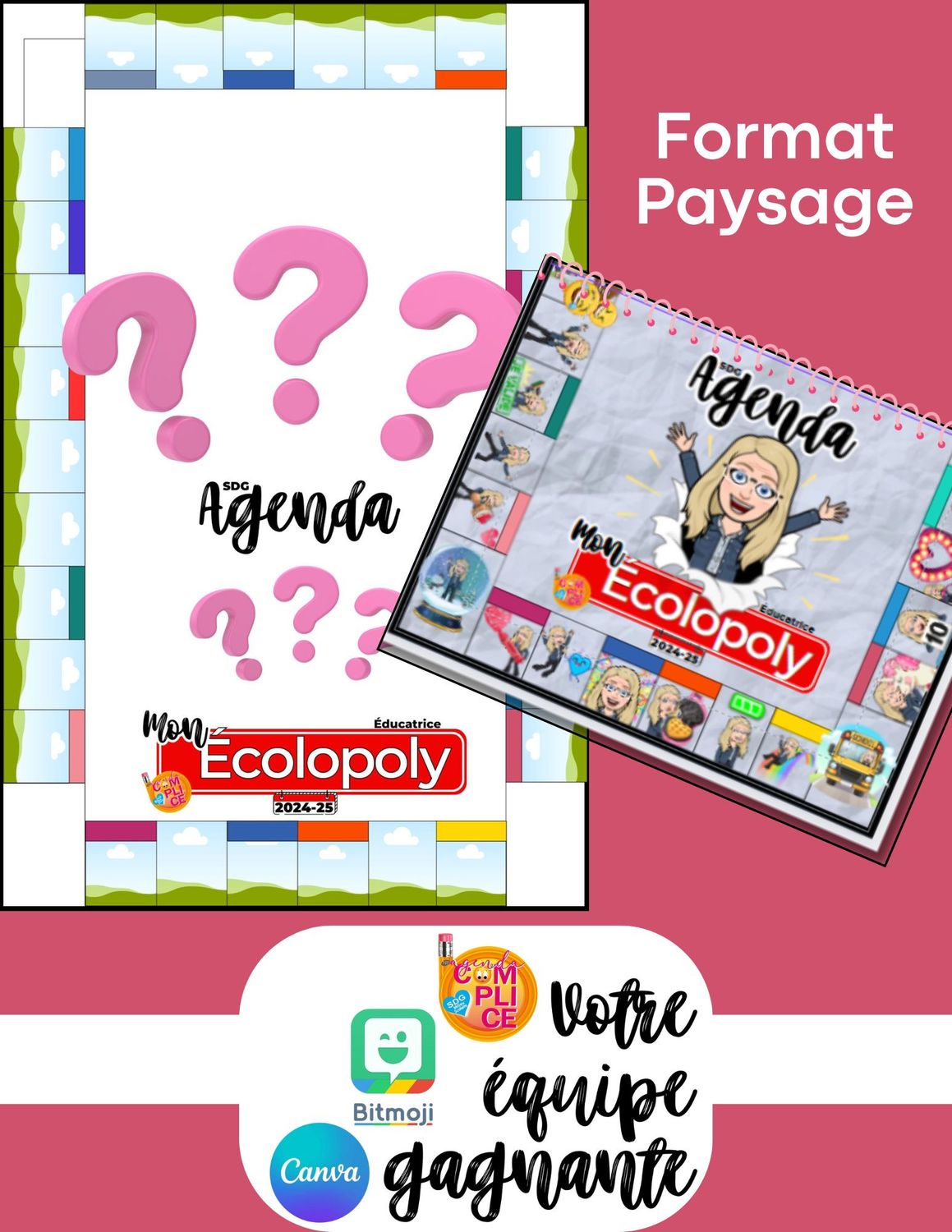 Modèle-Éducatrice pour utiliser dans l&#39;application Canva