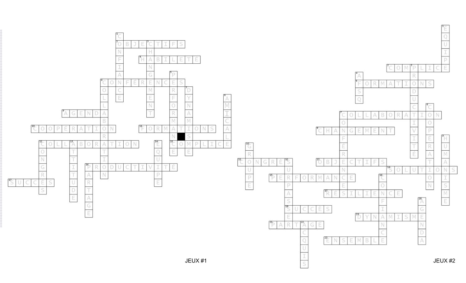 Réponses jeux-Congrès de l' AFSQ