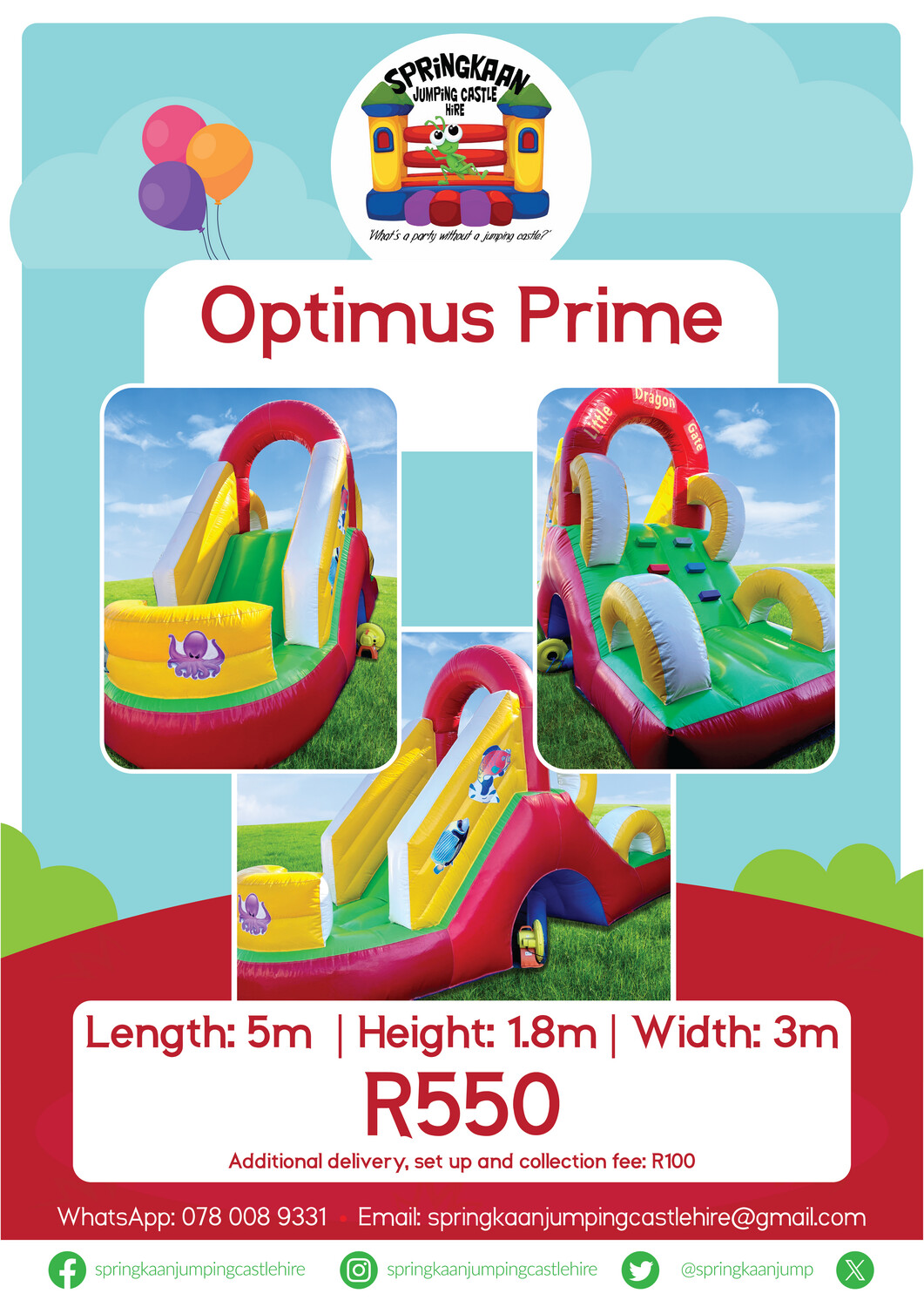 Themed Castles  OPTIMUS PRIME &amp; RONALDO