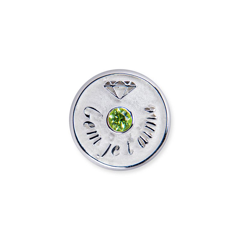 Zilveren hanger groen