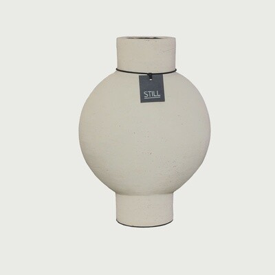 Bol Vase Oval L Beige