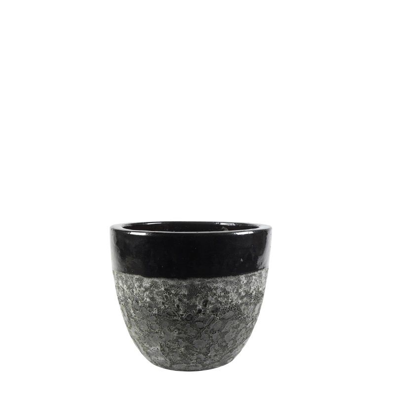 Lava Vase Black 25 x 22