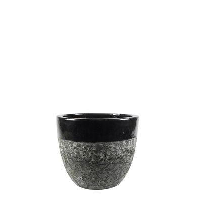 Lava Vase Black 25 x 22