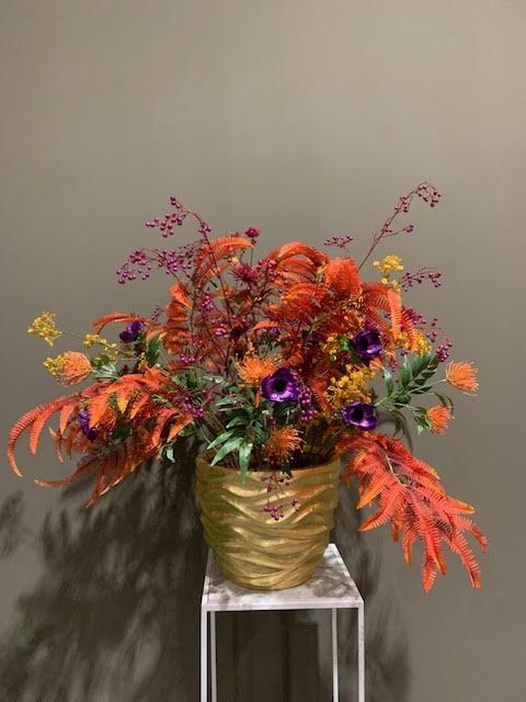 Bont Boeket in Sea Couple Gold Planter