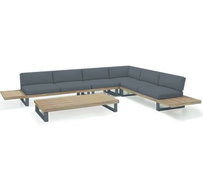 Guiño Calma 4 delige hoekset Aluminium | Teak