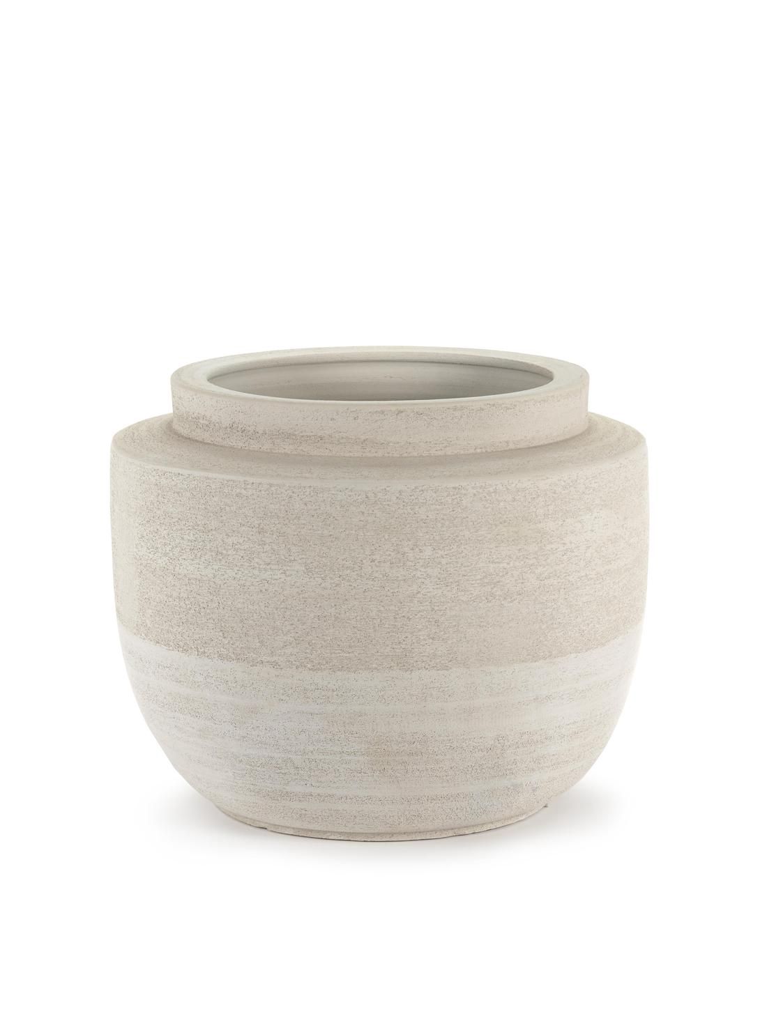 Plant pot M beige volumes by Piet Boon