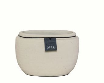 Oval Neck Beige, Size: M - 30L 18B  20H cm