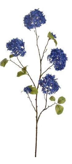 Large hydrangea branch 110cm dark blue