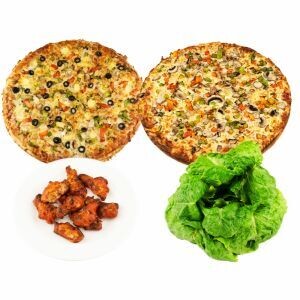 2 X-LARGE PIZZAS - (3 Toppings each)