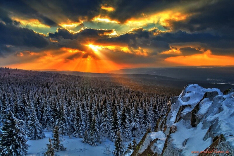 Sonnenuntergang auf der Wolfswarte