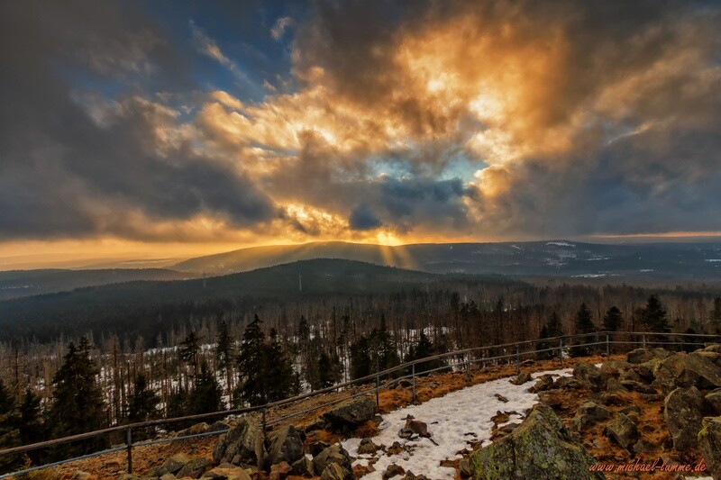 Sonnenuntergang auf der Achtermannshöhe