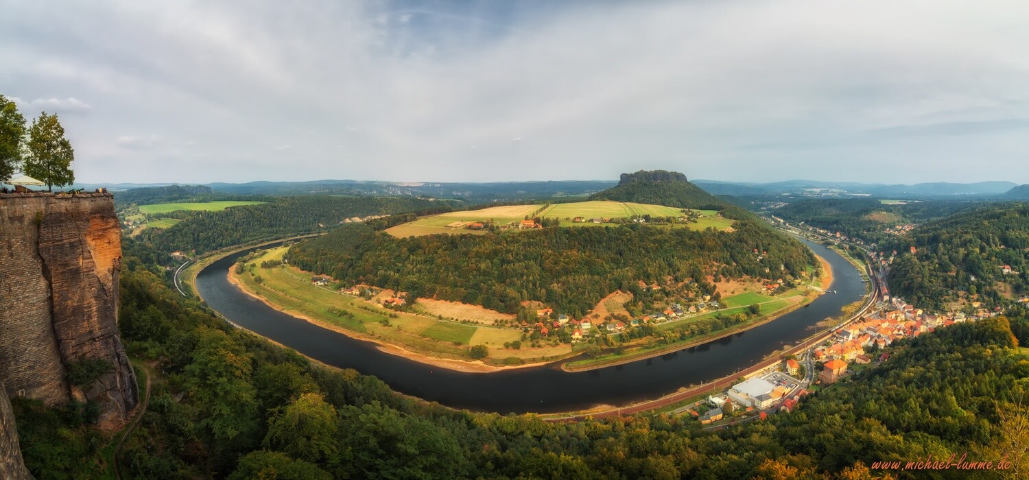 Panorama Aussicht von der Festung Königsstein