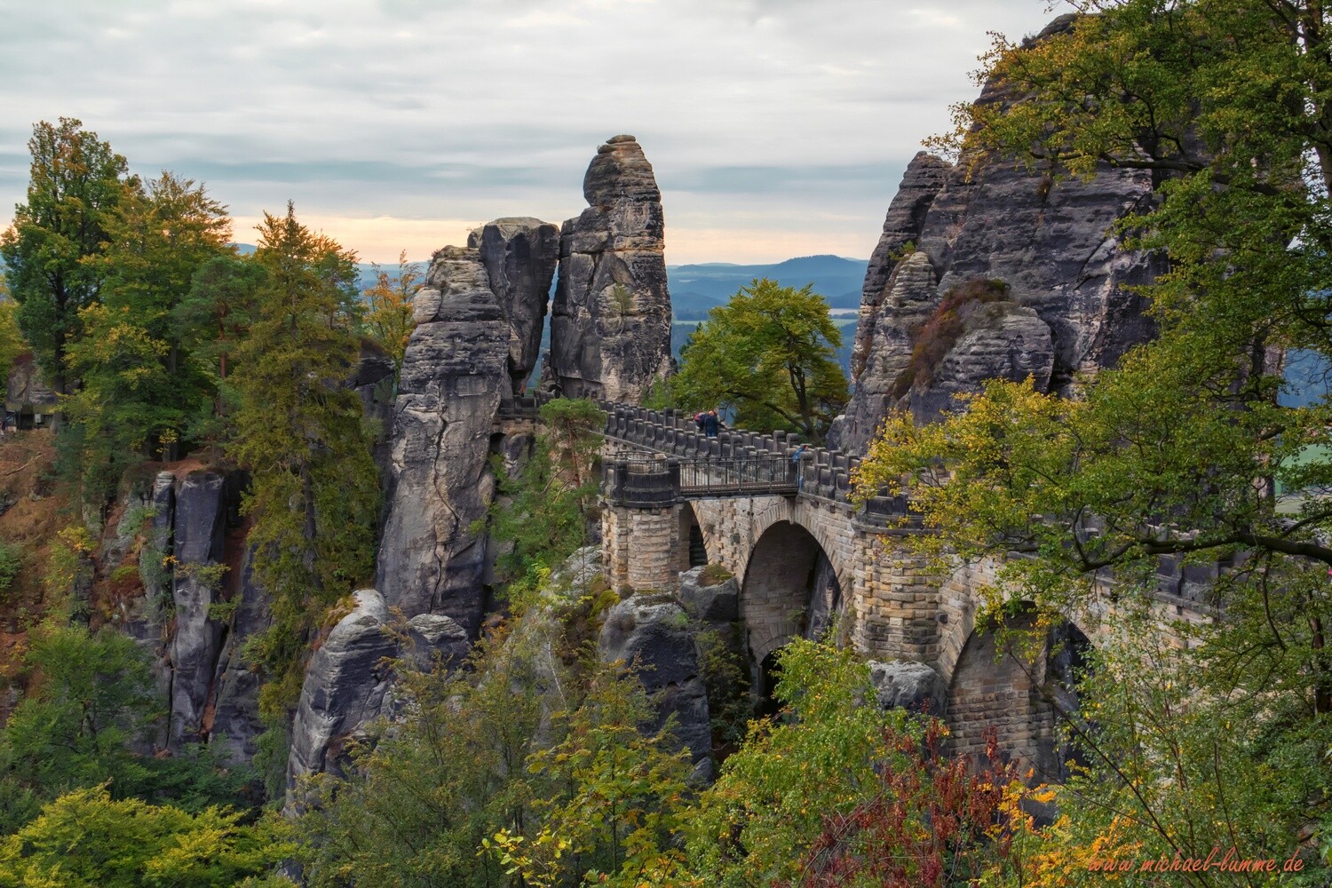 Die Basteibrücke im Elbsandsteingebirge