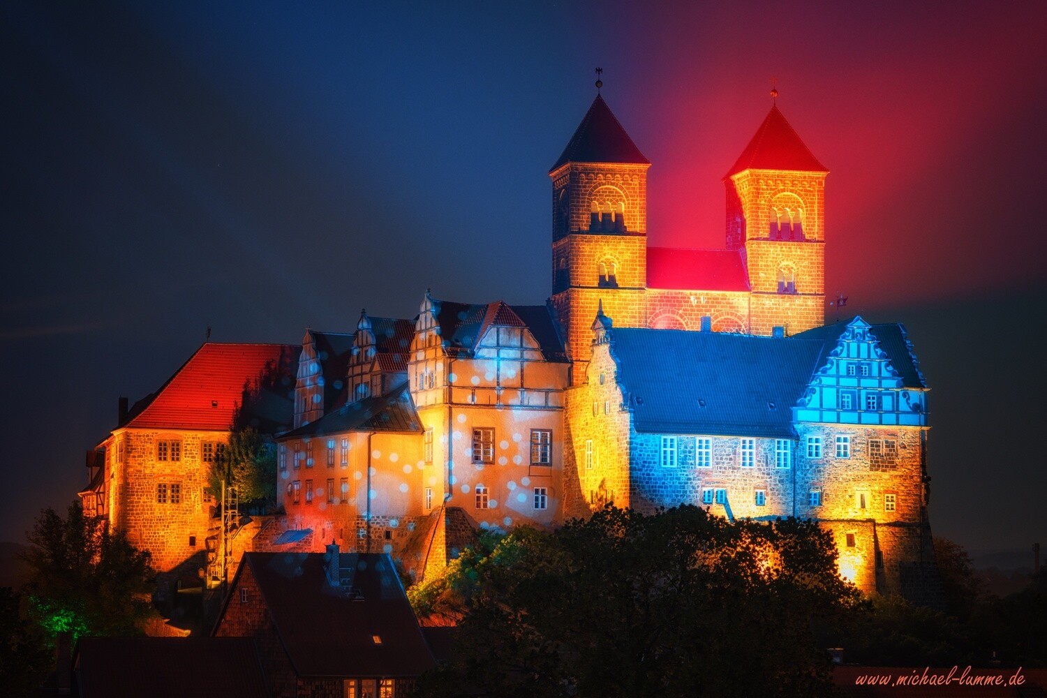 Der Quedlinburger Schlossberg zum Sachsen-Anhalt Tag