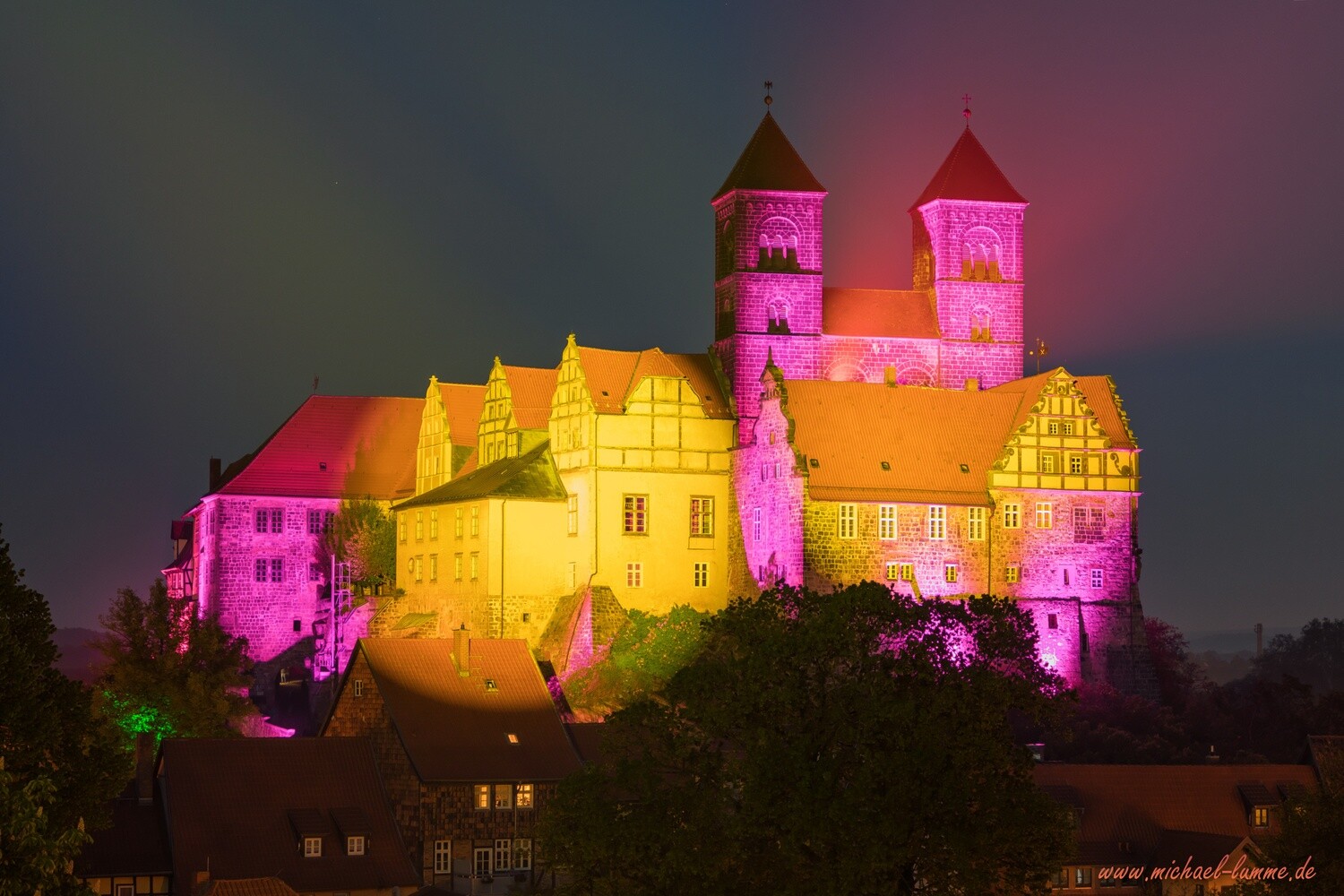Der Quedlinburger Schlossberg zum Sachsen-Anhalt Tag