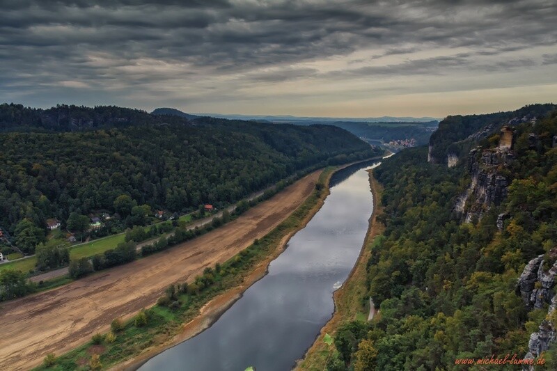 Aussicht auf die Elbe von der Bastein