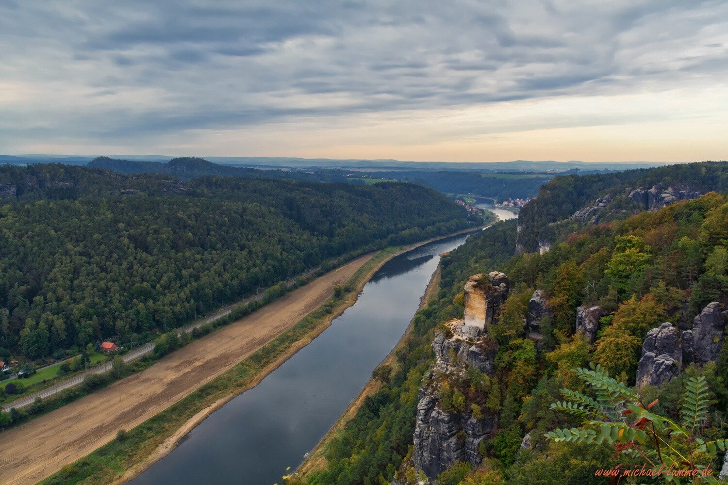 Aussicht von der Bastei auf die Elbe
