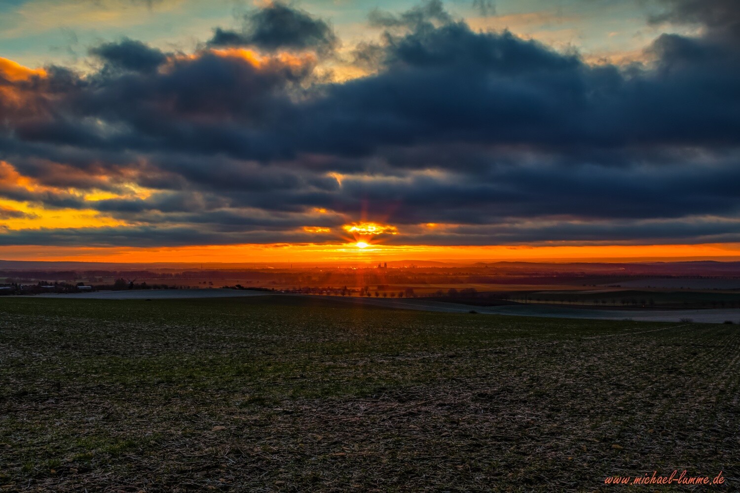 Sonnenaufgang über Halberstadt