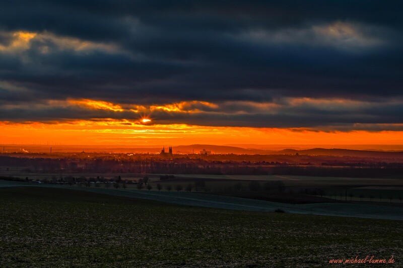 Sonnenaufgang über Halberstadt