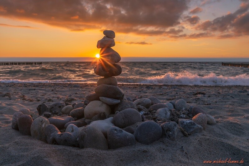 Sonnenuntergang am Strand von Nienhagen