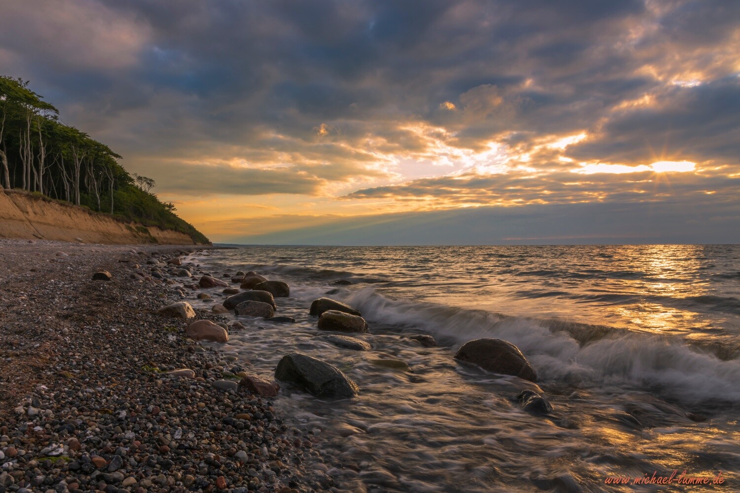 Sonnenuntergang am Strand von Nienhagen