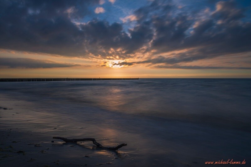 Sonnenuntergang am Strand von Nienhagen