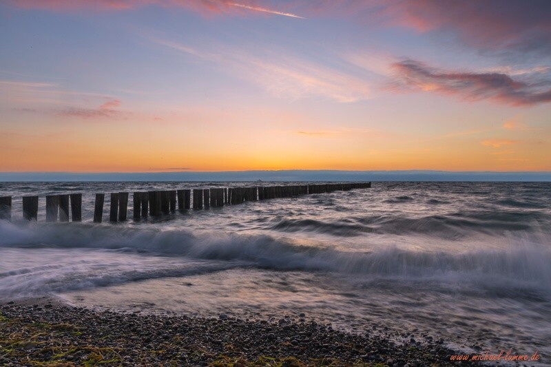 Sonnenuntergang am Strand von Nienhagen
