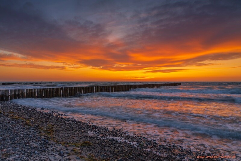 Sonnenuntergang am Strand von Nienhagen