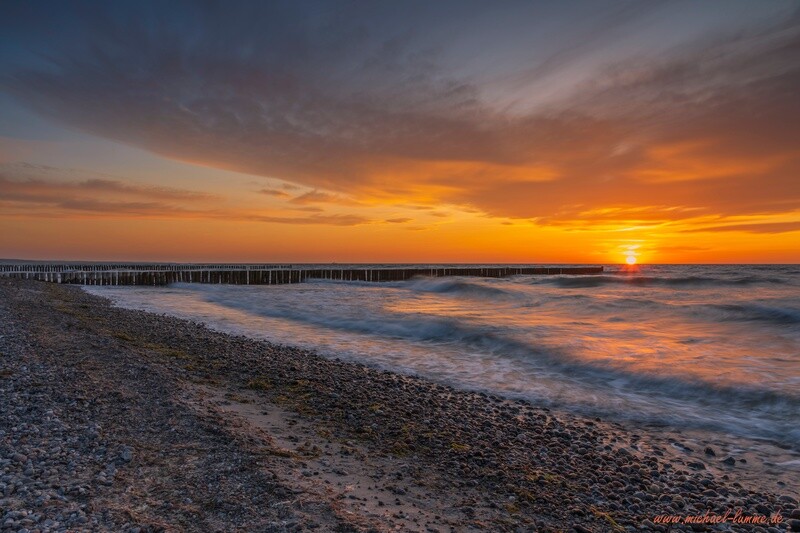 Sonnenuntergang am Strand von Nienhagen