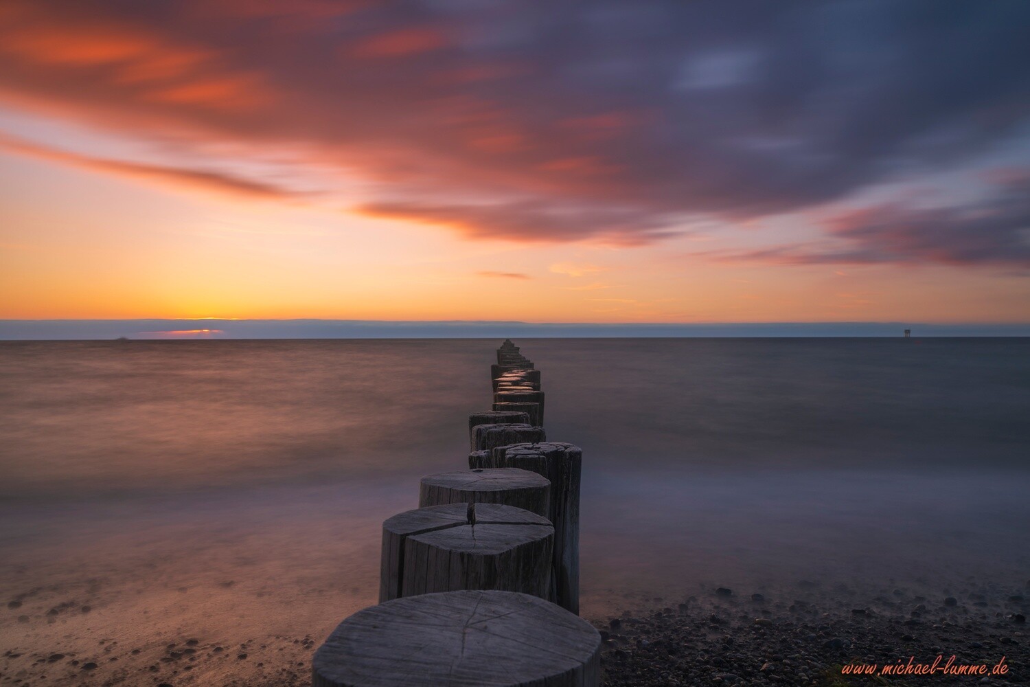 Sonnenuntergang am Strand von Nienhagen